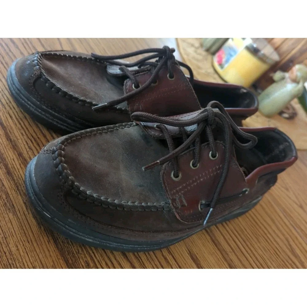 Traction By Streetcars Shoes Mens Boat/Casual Slip On Brown Leather 10.5 W